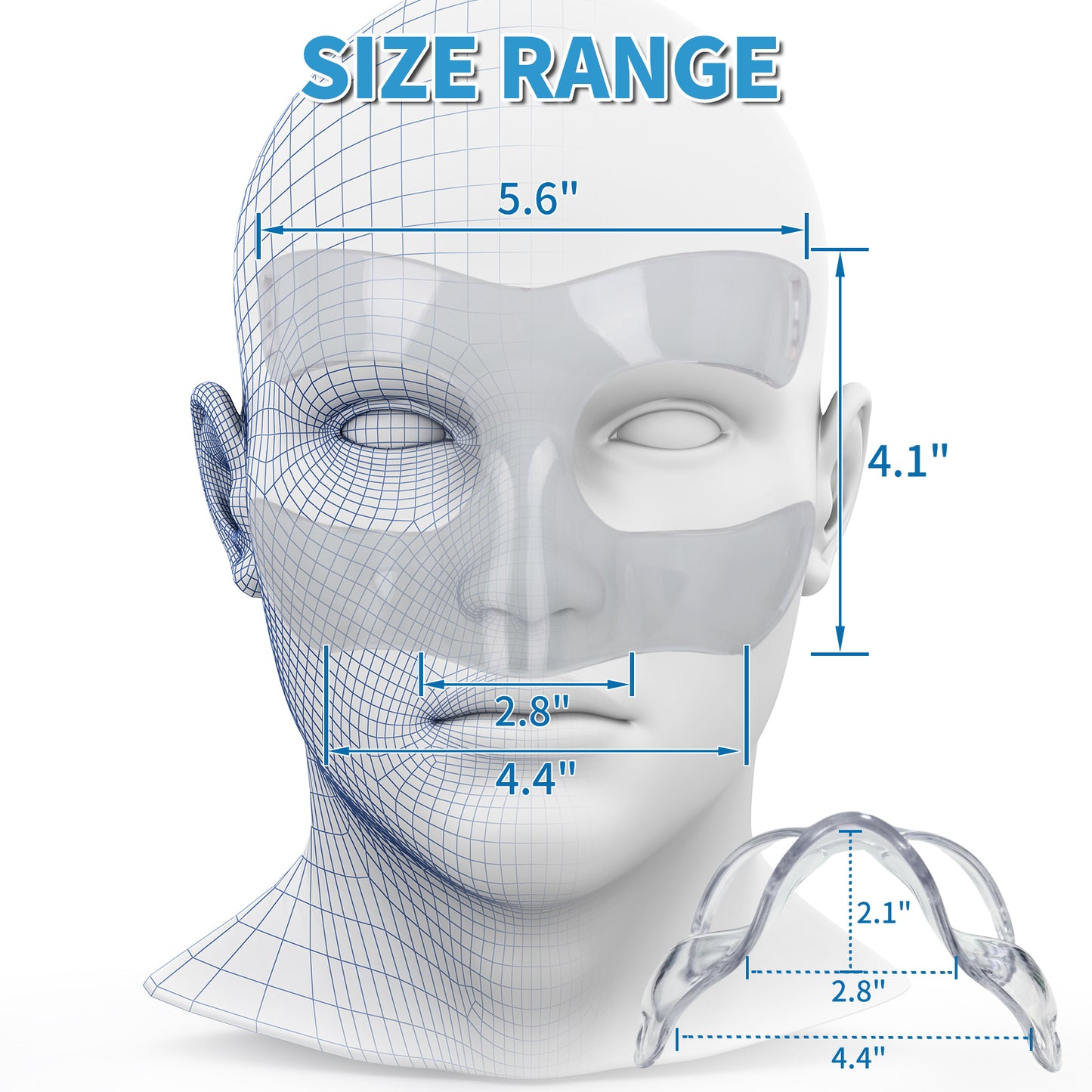 BK01C Nose Guard for Broken Nose, Sports Face Shield Masks with Padding, Adjustable, Breathable, and Clear for Adults and Teenagers, Suitable for Basketball, Soccer, and Other Sports