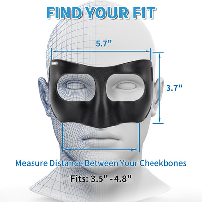 QK03B Matte Nose Guard for Broken Nose, Basketball Face Mask, Protective Sports Shield for Soccer, Adjustable with Padding for Men and Women
