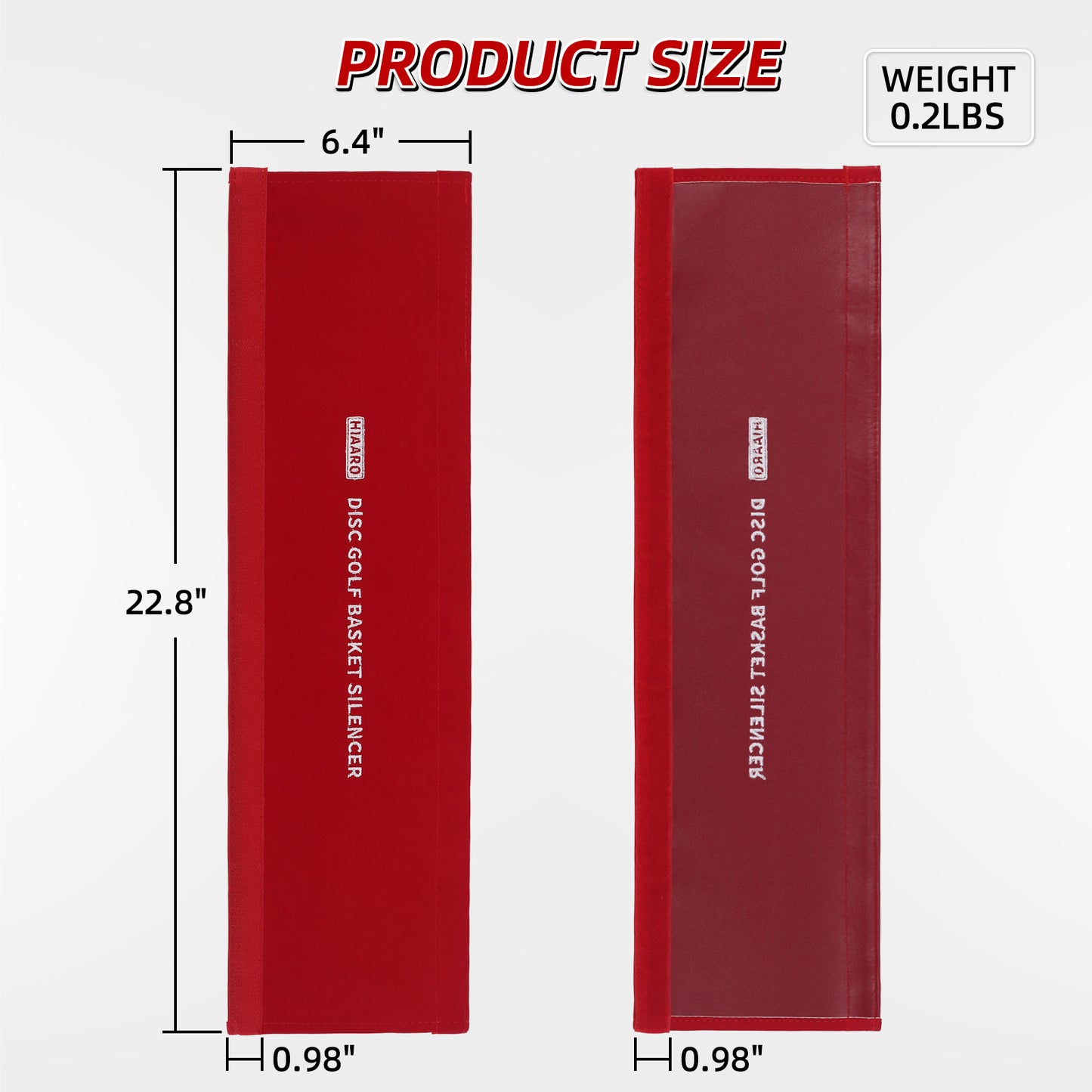 Disc Golf Portable Basket Silencer, Chain Suppressor, Make Your Basket Quieter, Red