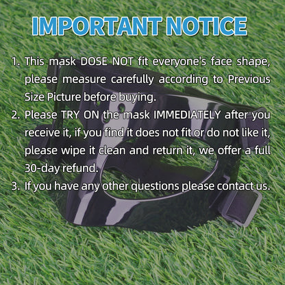 QK02 Nose Guard for Broken Nose, Basketball Face Mask, Sports Face Mask for Men and Women, Adjustable for Adults and Teenagers - Black