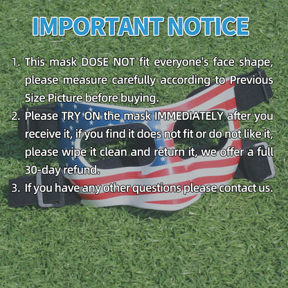 HIAARO QK01US Nose Guard for Broken Nose, Face Shield Masks for Soccer, Basketball, and Other Sports Protect, Adjustable, American Flag Colourway, Suitable for Adults and Teenagers, Men and Women