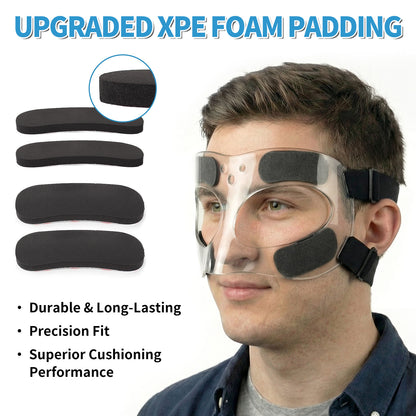 QK02 Nose Guard for Broken Nose, Basketball Face Mask, Sports Face Mask for Men and Women, Adjustable for Adults and Teenagers