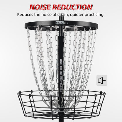 Disc Golf Portable Basket Silencer, Chain Suppressor, Make Your Basket Quieter, Black