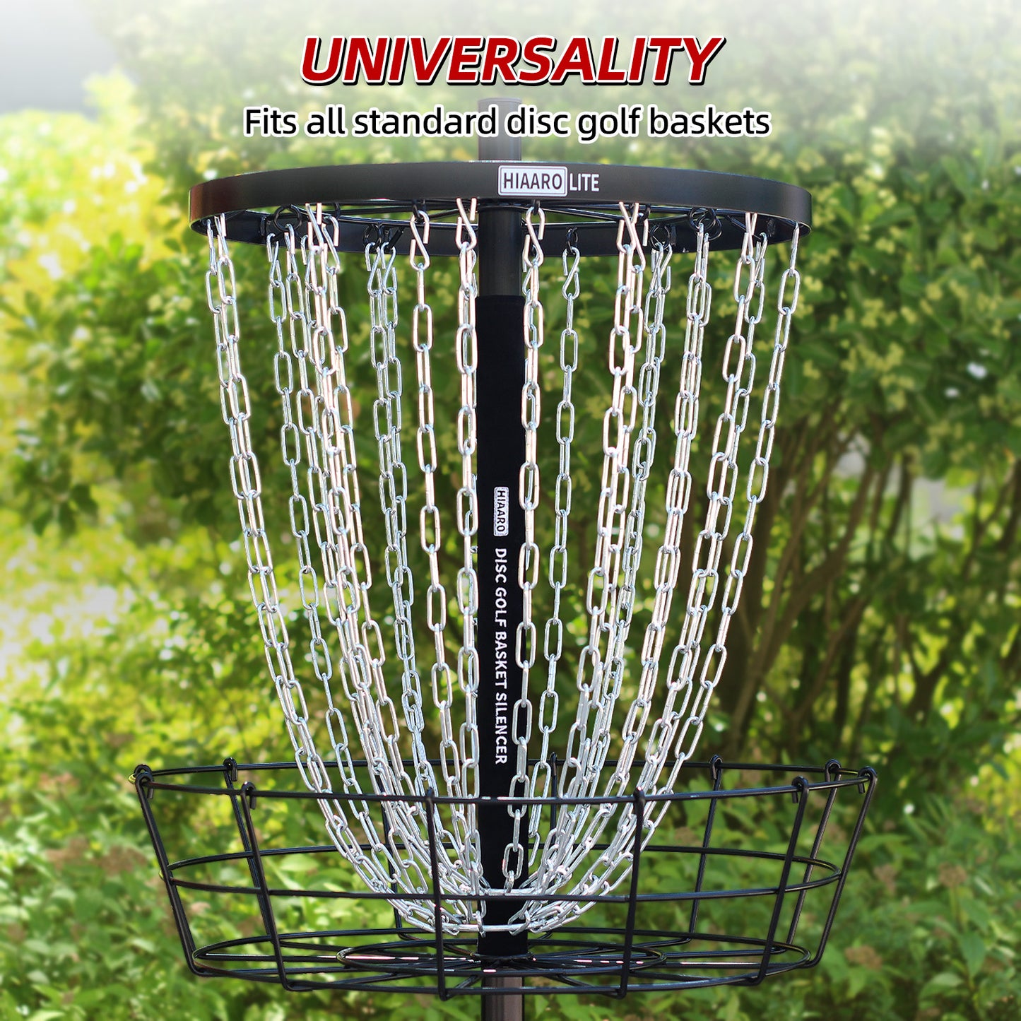 Disc Golf Portable Basket Silencer, Chain Suppressor, Make Your Basket Quieter, Black