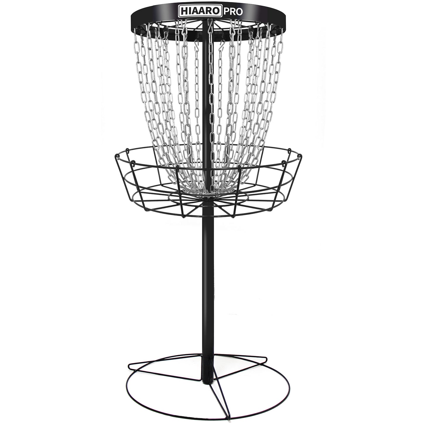 【PDGA Approved】 PRO Disc Golf Basket, Portable Disc Golf Target with Heavy Duty 24 Chains, Professional Frisbee Golf Basket Set