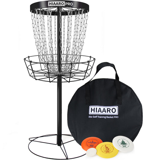 【PDGA Approved】 PRO Disc Golf Basket, Portable Disc Golf Target with Heavy Duty 24 Chains, Professional Frisbee Golf Basket Set with Transit Carry Bag