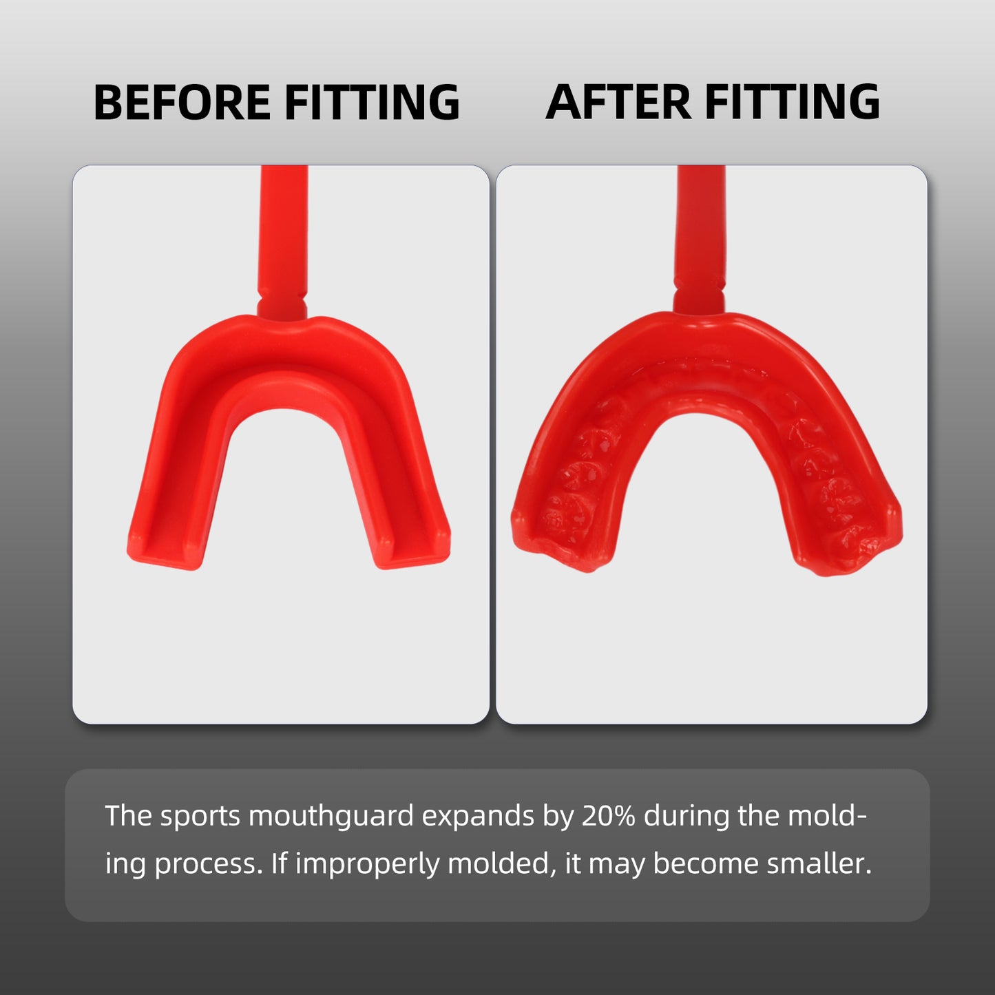 6-Pack Sports Mouthguard with Straps and Case, Adult & Youth Mouthpiece, for Football, Hockey, Boxing, MMA, Basketball
