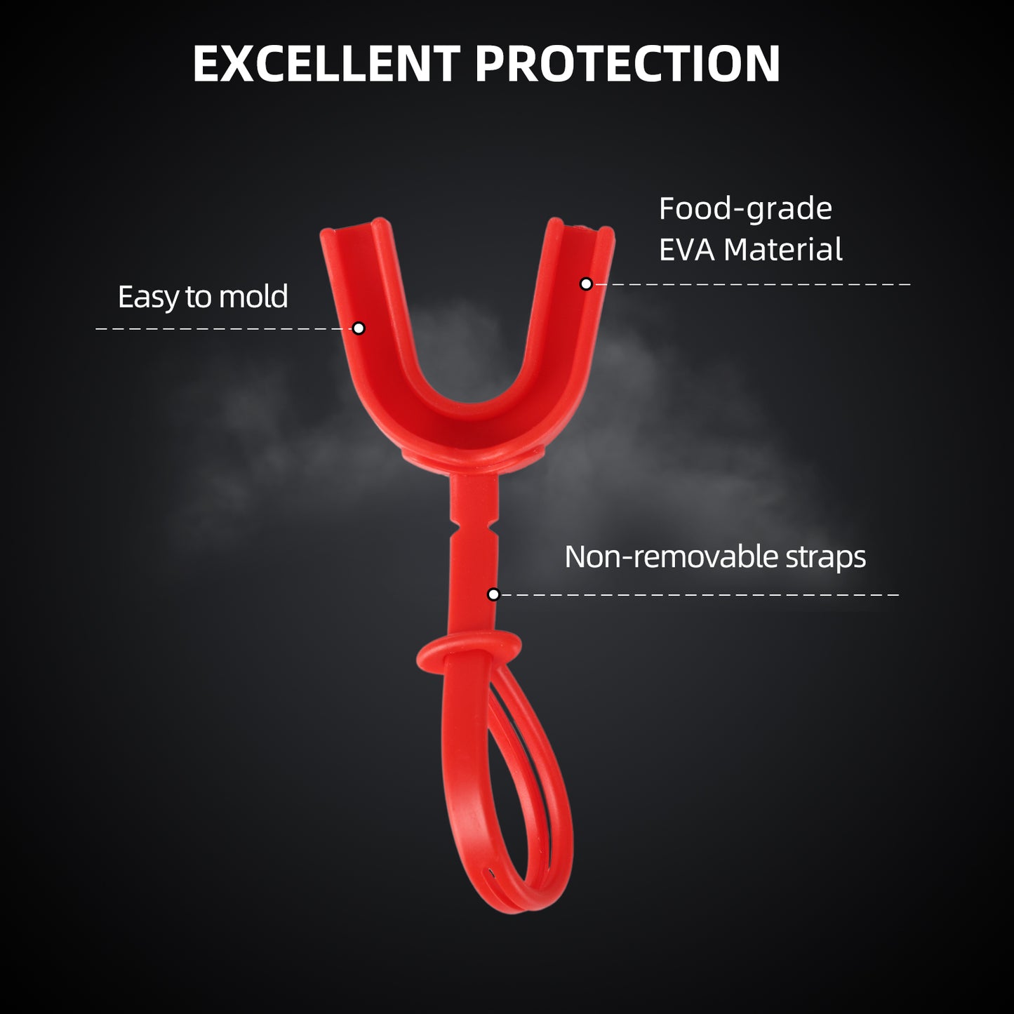 6-Pack Sports Mouthguard with Straps and Case, Adult & Youth Mouthpiece, for Football, Hockey, Boxing, MMA, Basketball