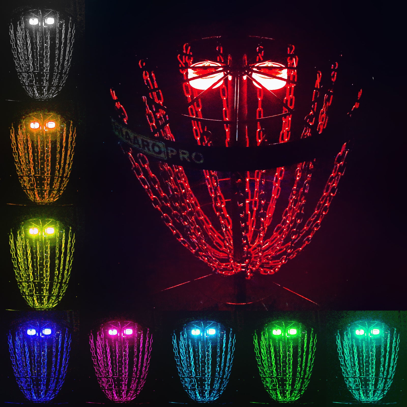 Remote Led Disc LED Disc Golf Baskets Light 2 Pack with Magnetic Attachment, RF Remote ...